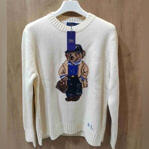 Polo Ralph Lauren Bear intarsia Knit Sweater Cream | Classic Polo Bear